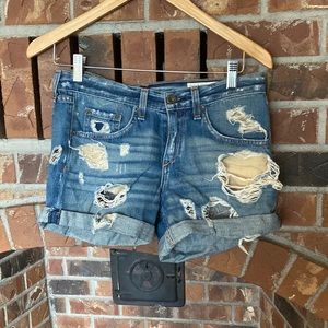 Rag & Bone ultra distressed jean shorts size 24